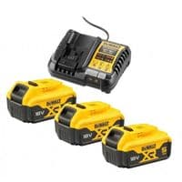 Набор аккумуляторов + зарядных устройств DeWALT 10,8 - 54 В, 4A, 18В XR Li-Ion, 3 x 5Ah DCB184 (DCB1104P3)