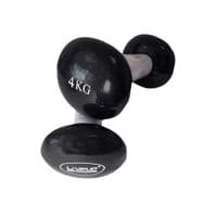 Гантельний набір LiveUp Vinyl Dumbbell Egg Head вінілові чорні 2х4кг LS2001-4 (6951376138313)