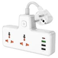 Сетевой удлинитель HOCO  AC12A Reise 2-position expansion socket(PD30W/1C3A) White