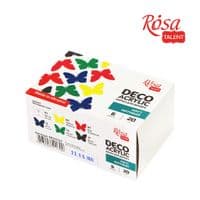Акриловые краски Rosa для декора матовые 6 цв по 20 мл (4823098511700)