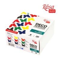Акриловые краски Rosa для декора матовые 9 цв по 20 мл (4823098511694)