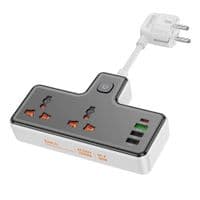 Сетевой удлинитель  HOCO  AC12A Reise 2-position expansion socket(PD30W/1C3A) Black