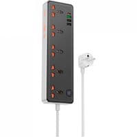 Сеетвой удлинитель HOCO AC14A Rico 5-position socket(PD30W/1C3A) Black