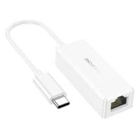 Кабель-переходник BOROFONE DH7 Ricco Type-C ethernet adapter(100 Mbps) White