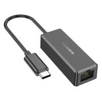 Кабель-переходник BOROFONE DH7 Ricco Type-C ethernet adapter(100 Mbps) Black