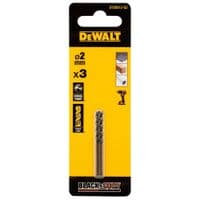 Сверло DeWALT по металлу Black&Gold, HSS-G, 2 х 49 х 24 мм, 3 шт. (DT20512)