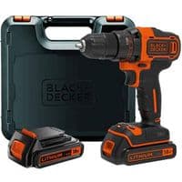 Шуруповерт Black&Decker 18 В, 1.5Ah, 40 Нм, 360-1400 об/мин, кейс (BDCDD186KB)