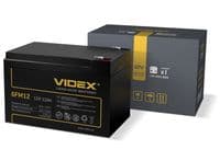 Батарея для ДБЖ 12В 12Ач Videx 6FM12, Black, 12V, 150x98x95 мм