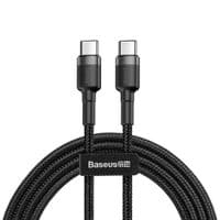 Кабель USB Type-C Baseus Cafule PD2.0 60W flash charging USB cable 20V 3A 2M Gray Black (CATKLF-HG1)