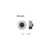 Ролик натяжителя ремня SKF VKM 61015