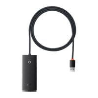 USB Hub Baseus Lite 4-in-1 USB-A to USB3.0*4 + Type-C 1м черный