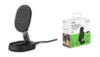 УЦІНКА! Бездротовий зарядний пристрій Belkin 15Вт Magnetic Stand Qi2, адаптер 20Вт USB-C, чорний