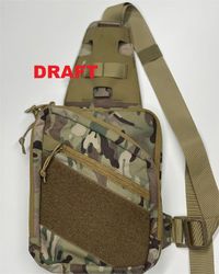 Сумка-слінг 2Е Tactical,  швидке відкривання, 4 відсіки, камуфляж
