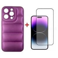 Чохол до мобільного телефона Dengos iPhone 14 Pro Case + Glass (Purple) (DG-KM-80)