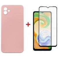 Чохол до мобільного телефона Dengos Samsung Galaxy A04e Case + Glass (Pink) (DG-KM-76)
