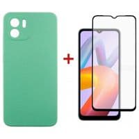 Чохол до мобільного телефона Dengos Xiaomi Redmi A2 Case + Glass (Mint) (DG-KM-82)