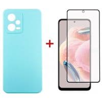 Чохол до мобільного телефона Dengos Xiaomi Redmi Note 12 5G Case + Glass (Ice blue) (DG-KM-84)