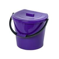 Відро господарське Горизонт Пристінне з кришкою Бузкове 11 л (гор-02033/бузковий)