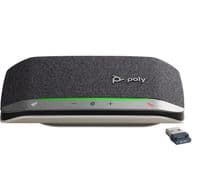 УЦЕНКА! Спикерфон Poly Sync 20+ с адаптером BT700, 2 x Bi-Mic, радиус 2 м, 1 х динамик, сертификат Microsoft Teams, USB-A, Bluetooth, серый