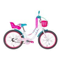 Велосипед Formula Flower Premium 20" 10" St 2024 Белый с розовым и бирюзовым (OPS-FRK-20-214)