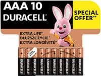 Батарейка AAA (LR03), щелочная, Duracell Duralock Basic, 10 шт, 1.5V (MN2400 10BL)