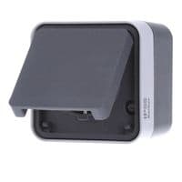 Розетка з з/к IP55, сіра, 16А/250В W.1