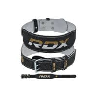Атлетичний пояс RDX 4 шкіряний Black Gold L (WBS-4RB-L)