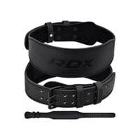 Атлетичний пояс RDX 4 шкіряний Full Black XL (WBS-4FB-XL)