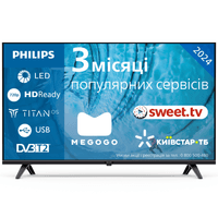 Телевизор 32", 60 Hz, HD, Titan OS, Pixel Precise, no DV, 200 cd/m2, sound 10W, WiFi 11n SB 32PHS6009/12