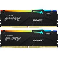 Пам'ять для настільних комп'ютерів Kingston 64GB 6400MT/s DDR5 CL32 DIMM (комплект з 2) FURY Beast RGB XMP, EAN: 740617343137