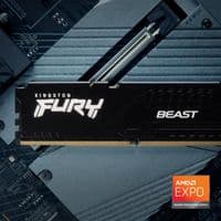 Пам'ять для настільних комп'ютерів Kingston 32GB 6800MT/s DDR5 CL34 DIMM (комплект з 2) FURY Beast Black XMP, EAN: 740617342635