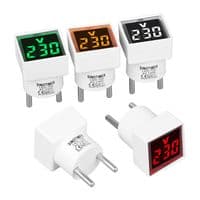 Цифровой вольтметр LED-102, диапазон замеров 50-380V, Red, 30х30х52мм