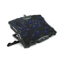 Подставка под ноутбук IceCoorel K12, 10-17", 15*60mm 2500&plusmn;10% RPM, корпус пластик+алюминий, TYPE-C+USB, 400x305x39mm, Black, Box, Q10