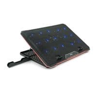 Підставка під ноутбук IceCoorel K15D, 10-19&amp;quot;, 15 * 60mm 2550&amp;plusmn;10% RPM, корпус пластик + алюміній, 2xUSB 2.0 + LCD, 415x296x28mm, RGB, Box, Q10