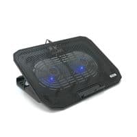 Подставка для ноутбука IceCoorel N106, 10-18", 2*125mm 1400&plusmn;10% RPM, корпус пластик+алюминий, 2xUSB 2.0, 360x260x32 mm, Black, Box Q8