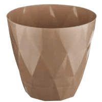 Цветочный горшок VIOLET HOUSE 0201 PRIZMA CAPPUCCINO с внут. сливом воды 7 л. (0201 PRIZMA CAPPUCCINO д/цветов с внутренним сливом вод)
