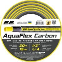 Шланг садовий 2Е AquaFlex Carbon 1/2" 20м 4 шари 20бар -10…+60°C