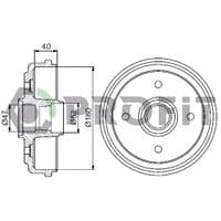 Гальмівний барабан Profit 5020-0015
