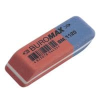 Гумка Buromax подвійна з абразивною частиною S, 42x14x8 мм синт.каучук, червоно-синя (BM.1120)