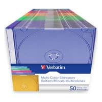 Коробка для CD /DVD дисків пластикова SC Verbatim-кольорова (50 шт)