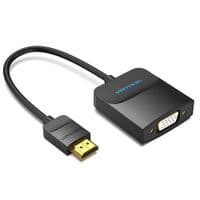 Адаптер Vention HDMI to VGA Converter with Female Micro USB and Audio Port 0.15M Black (42161)