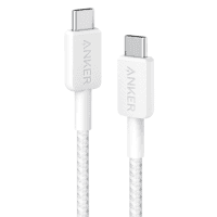 Кабель ANKER 322 USB-C to USB-C - 0.9m Nylon (Белый)