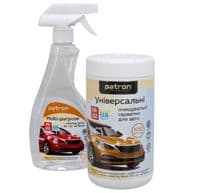 Набір чистячий Patron для авто: серветки в тубі (100 шт), спрей для очищення поверхні авто 500 мл (CS-PN-BUNDL-4)