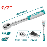 Ключ TOTAL THT106128L трещітка 1/2", 320-450 мм.
