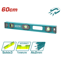 Рівень TOTAL TMT26026 600 мм, 3 вічка з магнітом