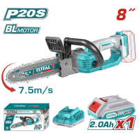 Сад.інстр. TOTAL TGSLI20851 пила ланцюгова акум., 20В, шина 20см, швидкість ланцюга 7.5м/с