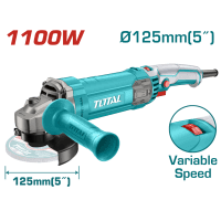 УШМ TOTAL TG110125565 кутова, 1100Вт, 125мм, 5000-12000об/хв.