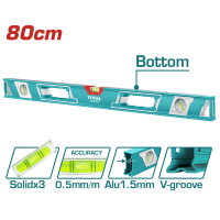 Рівень TOTAL TMT28086 800 мм, 3 вічка