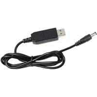 Кабель живлення USB 5V - DC 12V (5.5x2.1 мм), Black, 1 м (S1016)