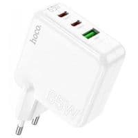 Сетевое зарядное устройство HOCO C115A Header PD65W GaN  three-port(2C1A) charger set(Type-C to Type-C) White